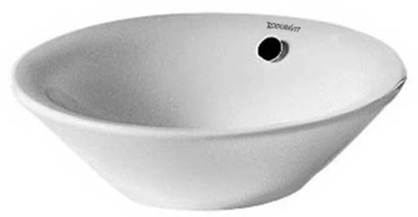 Duravit Starck 1 lavabo 33x33 cm circular sobre encimera blanco 04083300001