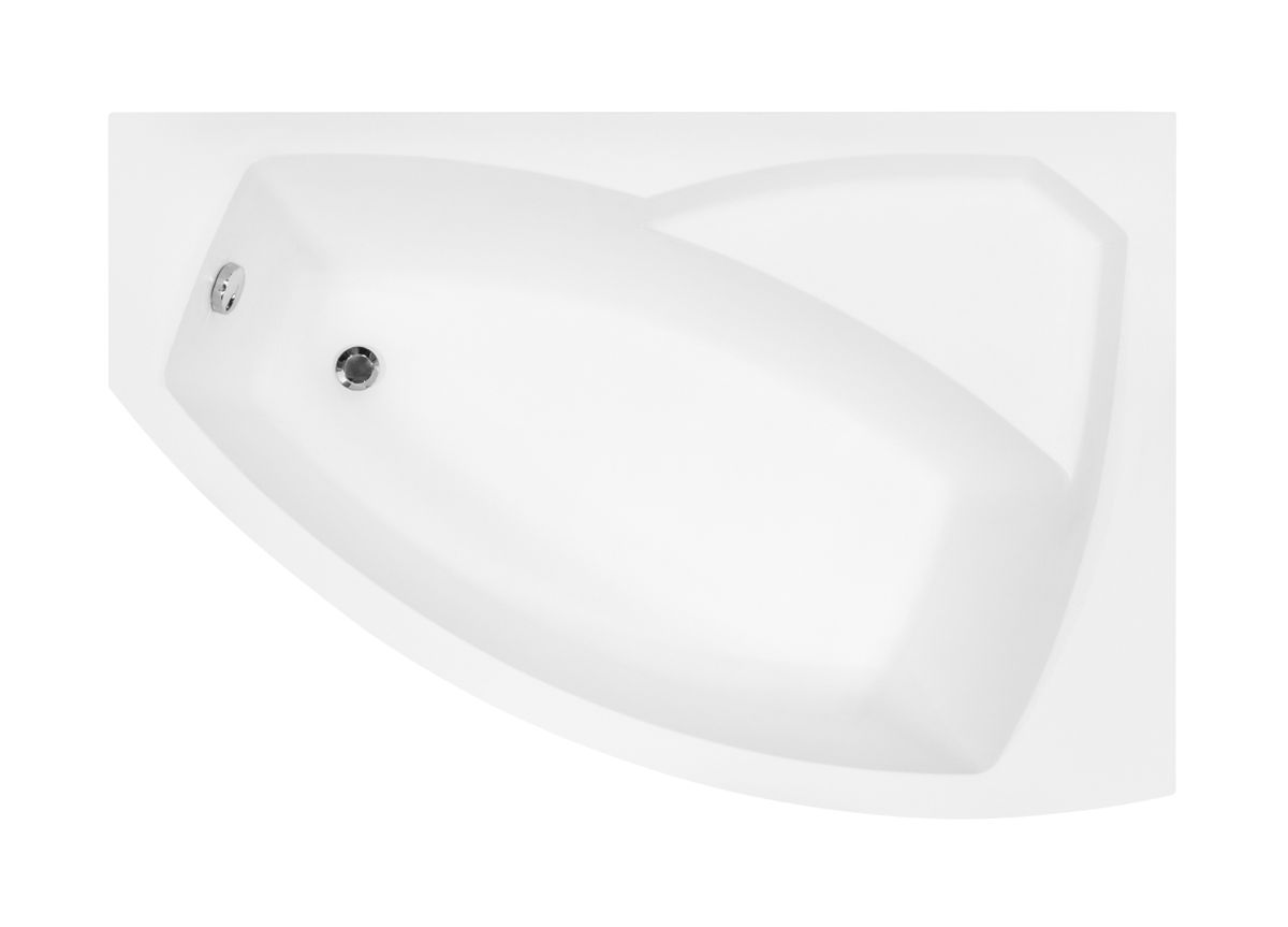 Besco Rima bañera de esquina 160x100 cm derecha blanco #WAR-160-NP