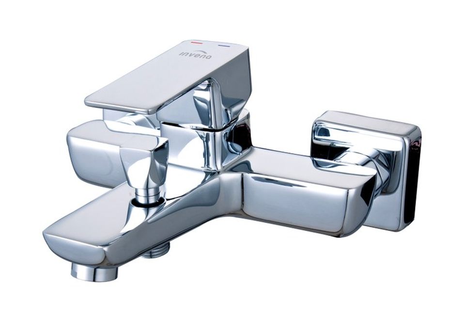 Invena Nyks grifo de bañera y ducha a pared cromo BW-28-001