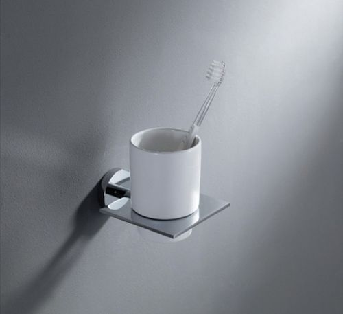 Blue Water Hugo recipiente para cepillos de dientes blanco-cromo HUG-011