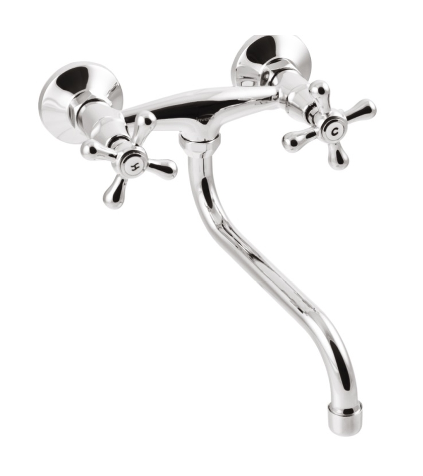 Invena Roma grifo para lavabo a pared cromo BC-21-00S