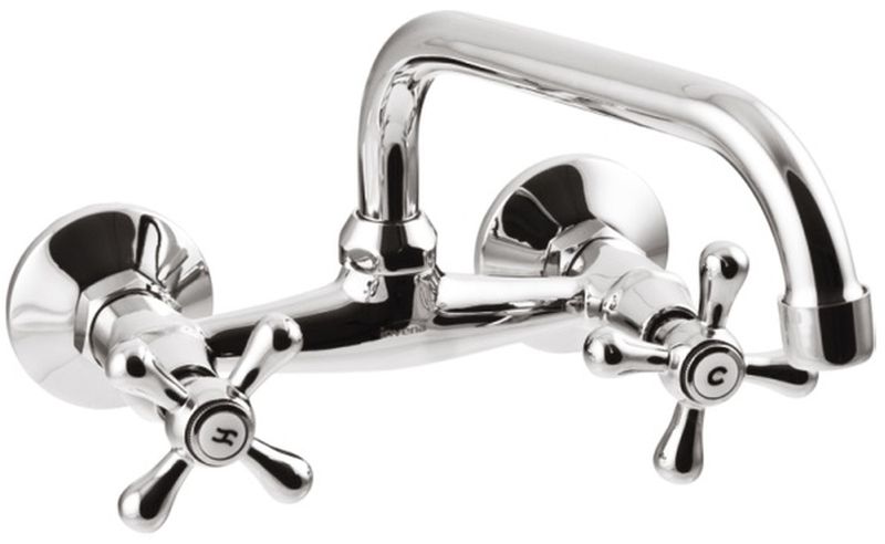 Invena Roma grifo para lavabo a pared cromo BC-24-00S