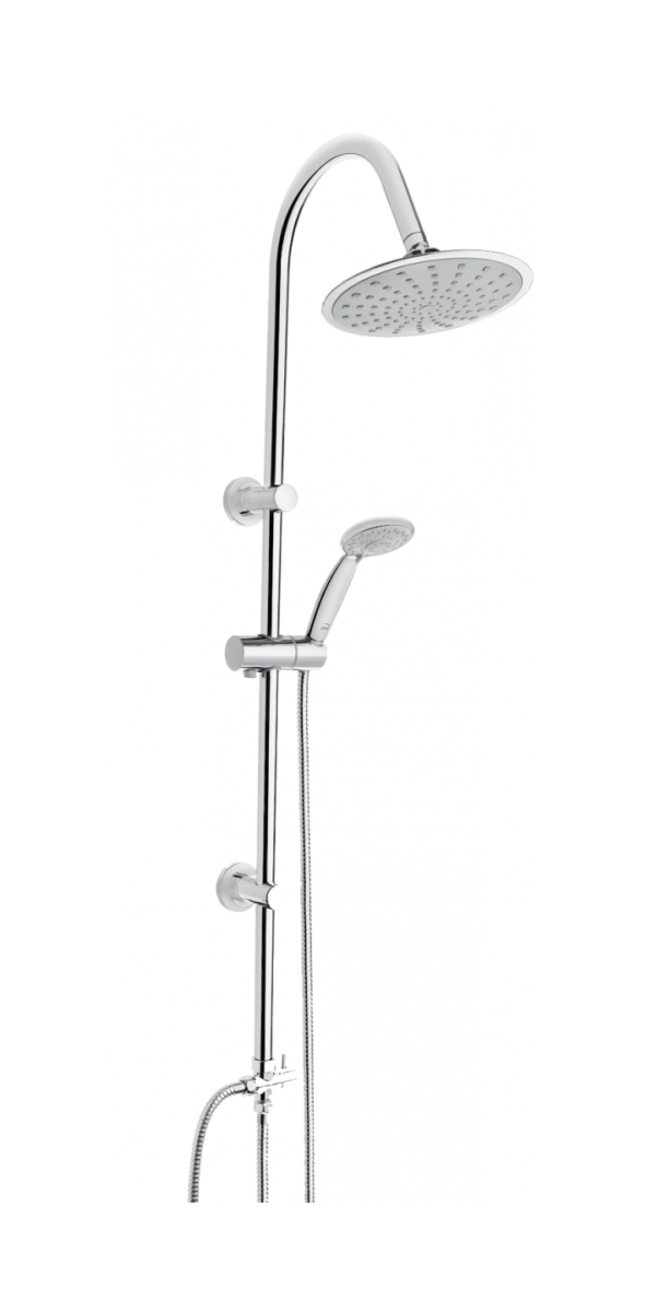 Invena Egina conjunto de ducha a pared con rociador con efecto lluvia cromo AU-13-001