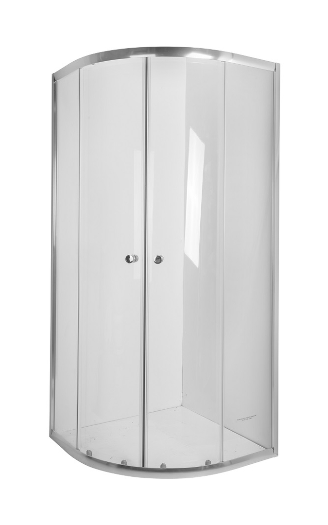 Invena Vitoria cabina de ducha 90x90 cm semicircular cromo brillo/vidrio transparente AK-49-195