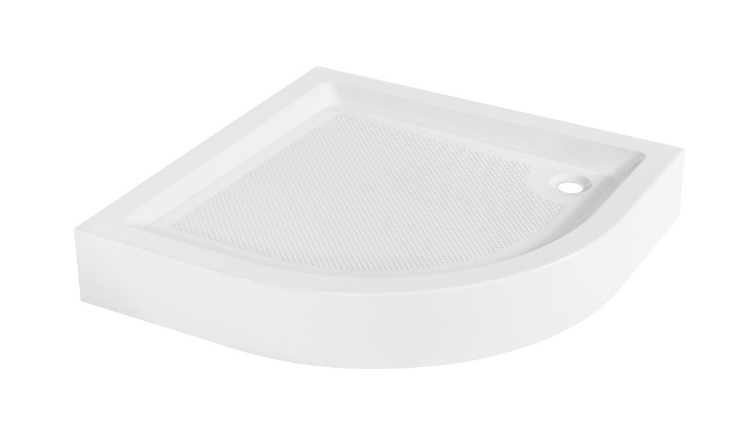 Invena plato de ducha semicircular 90x90 cm blanco AK-80-093