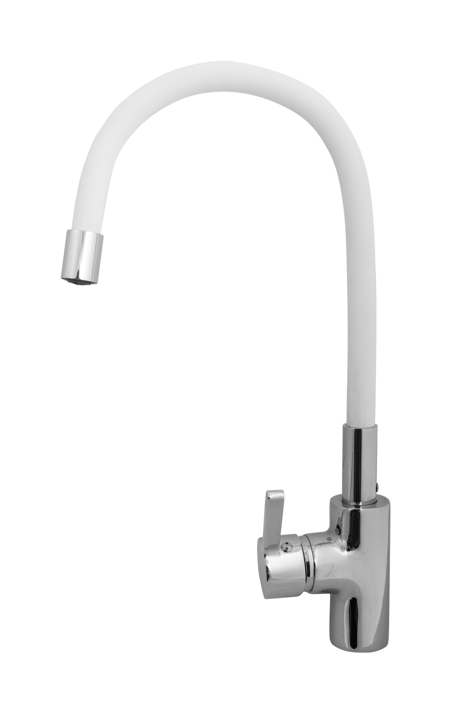 Pyramis Flessi grifo de cocina de pie cromo-blanco 090919538