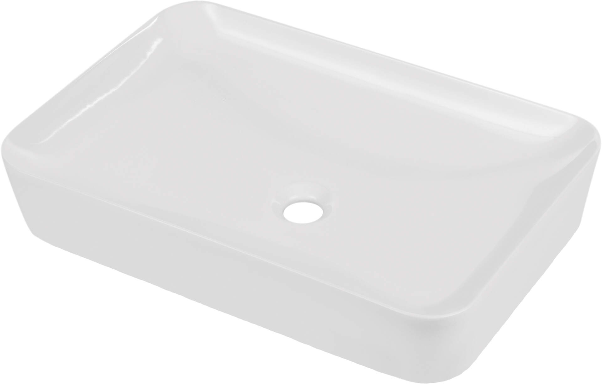 Deante Tess lavabo 59.7x39.6 cm rectangular sobre encimera blanco CDS_6U6S