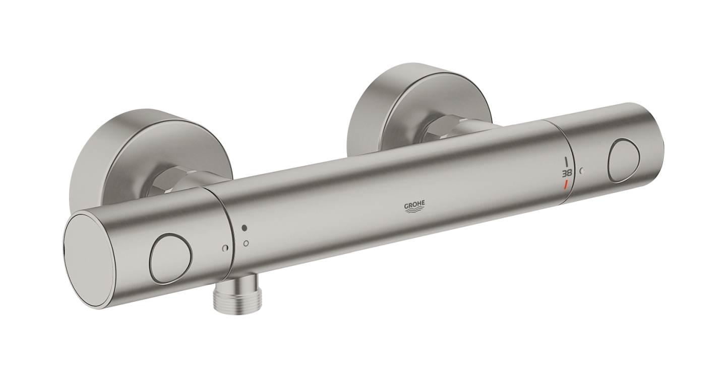Grohe Grohtherm 1000 Cosmopolitan M grifo para ducha a pared con termostato SuperSteel 34065DC2