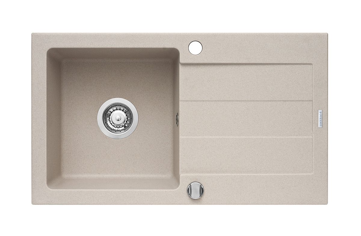 Pyramis Sparta fregadero de granito 76x44 cm blanco 070027601