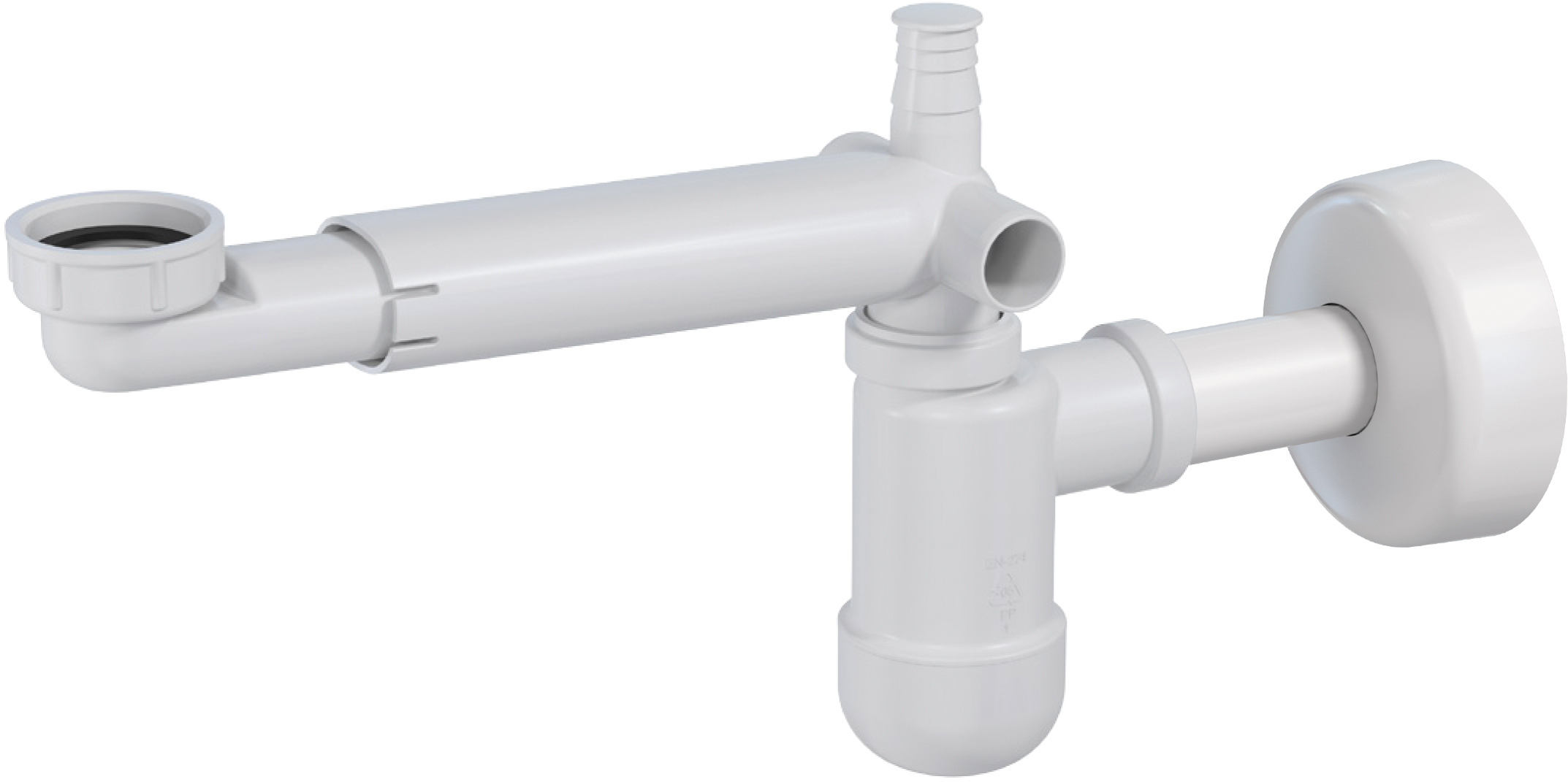 Deante Space Saver sifón de lavabo botella blanco NHC_633K