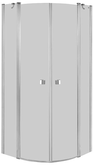 Roca Capital cabina de ducha 80x80 cm semicircular cromo brillo/vidrio transparente AM4308012M