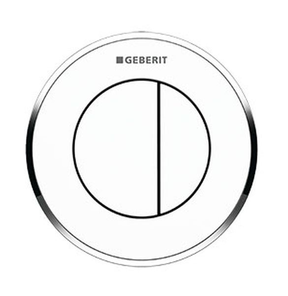 Geberit Typ 10 botón de descarga para WC cromo brillante-blanco 116.055.KJ.1