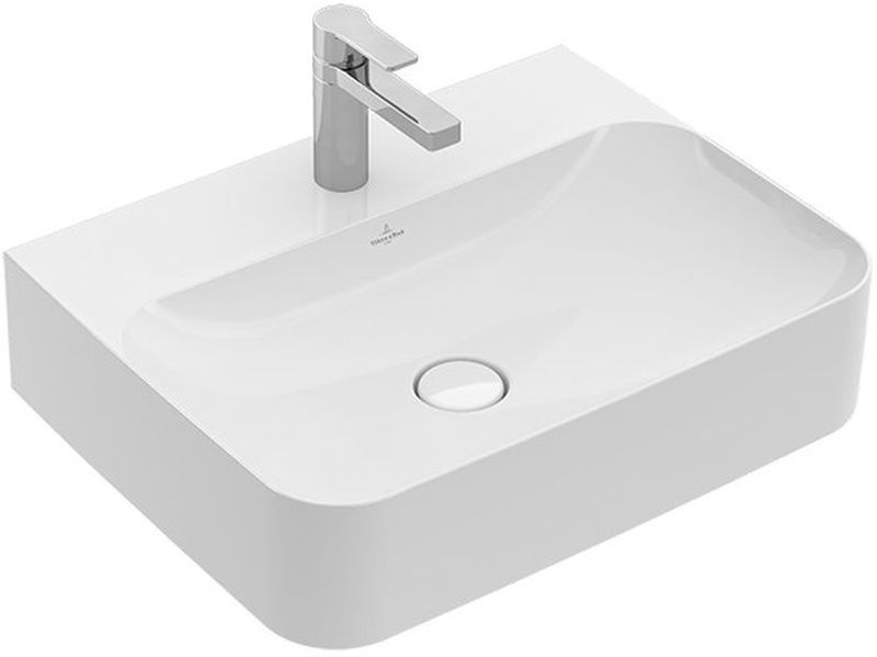 Villeroy & Boch Finion lavabo 60x47 cm rectangular clásico-para mueble blanco 41686LR1