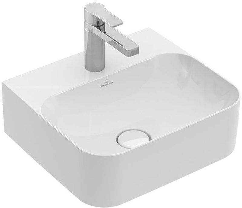 Villeroy & Boch Finion lavabo 43x39 cm rectangular clásico-para mueble-sobre encimera blanco brillante 43644LR1