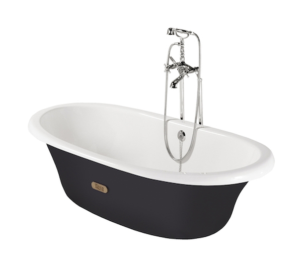 Roca Newcast bañera exenta 170x85 cm oval blanco-negro-bicolor A233650002