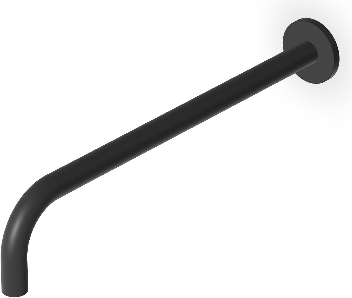 Zucchetti brazo a pared negro Z93027.N6