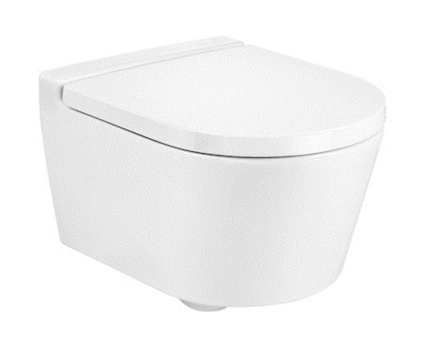 Roca Inspira taza de inodoro suspendido sin reborde blanco A346528000