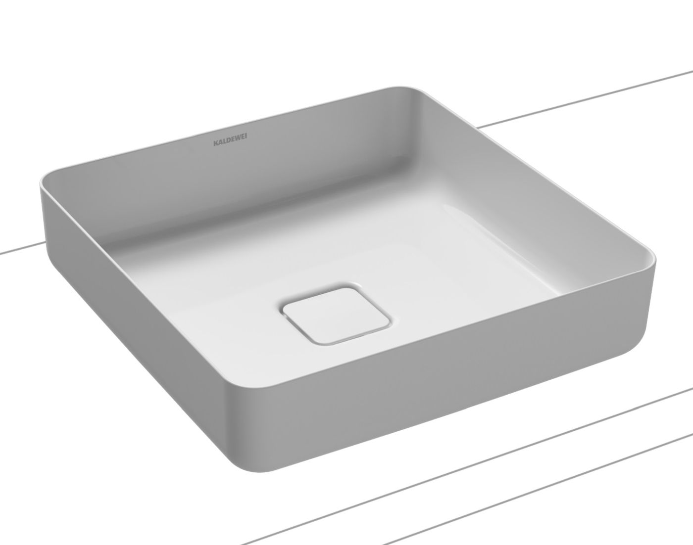 Kaldewei Miena lavabo 58x38 cm rectangular sobre encimera blanco 909606003001