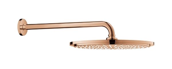 Grohe Rainshower brazo de ducha con efecto lluvia 31x31 cm circular Warm Sunset 26066DA0