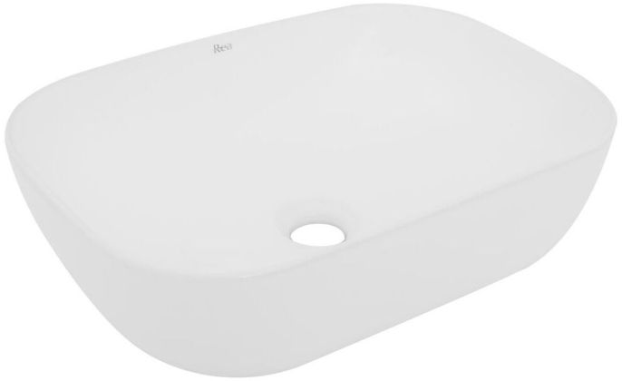 Rea Belinda Slim lavabo 46.5x33.5 cm rectangular sobre encimera blanco REA-U6521