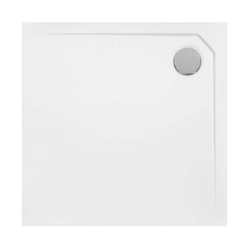 Besco Acro Ultraslim plato de ducha cuadrado 80x80 cm blanco BMAC-80
