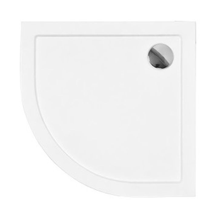 Besco Aron Slimline plato de ducha semicircular 90x90 cm blanco BAA-90-NR