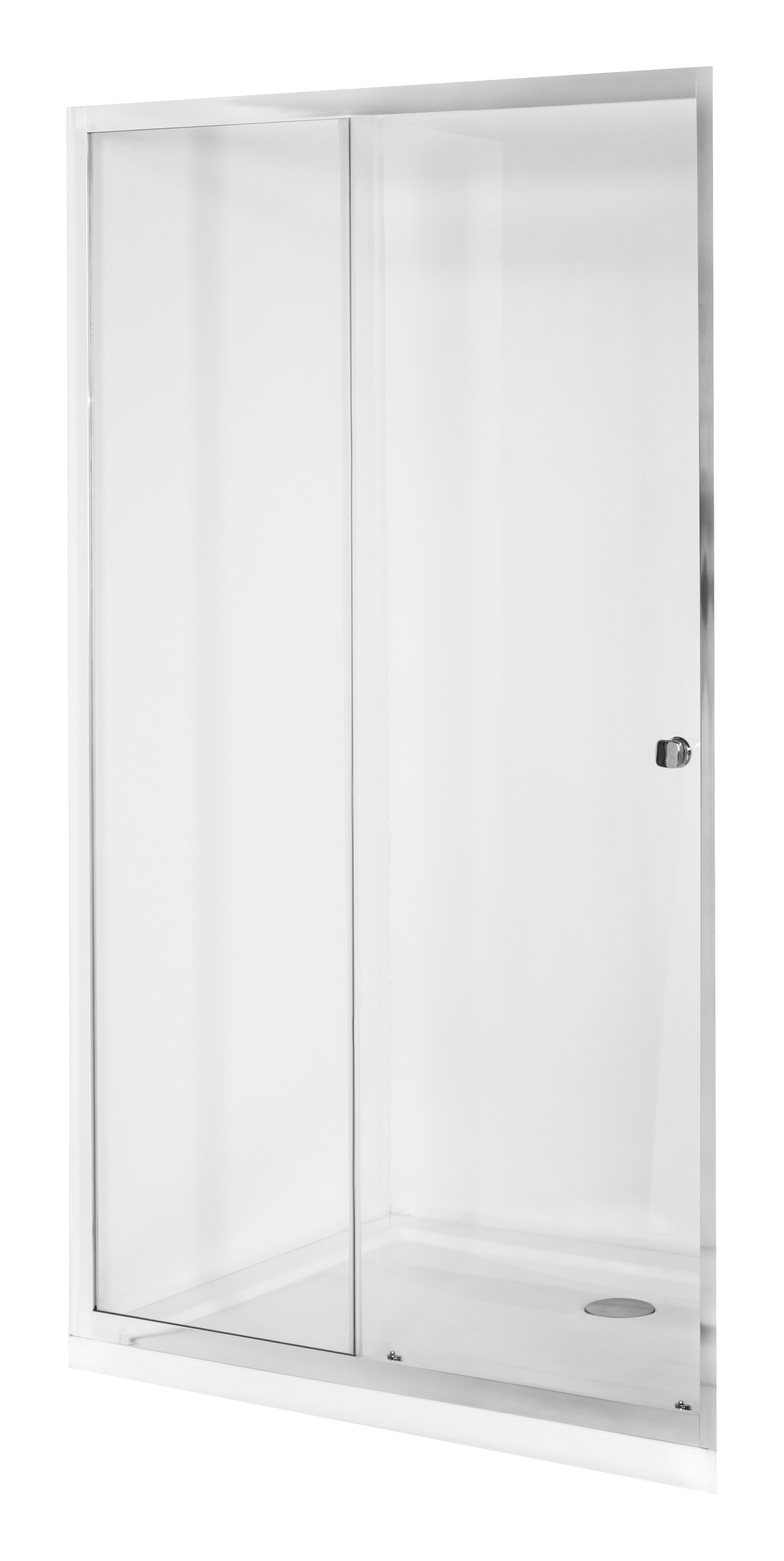 Besco Duo Slide puerta de ducha 120 cm corredera cromo brillante/vidrio transparente DDS-120