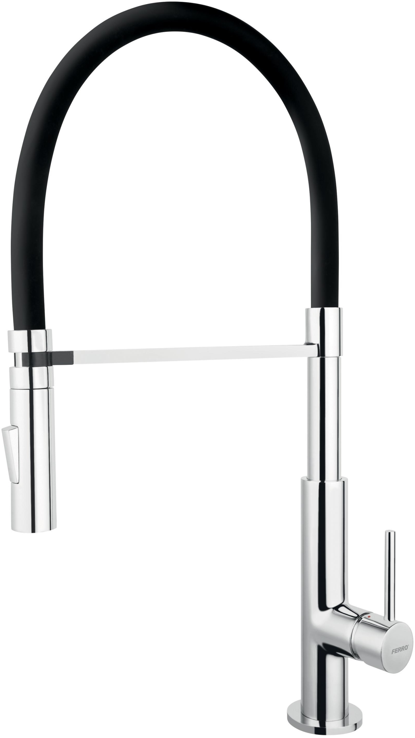 Ferro Libretto grifo de cocina de pie cromo-negro BLE4B