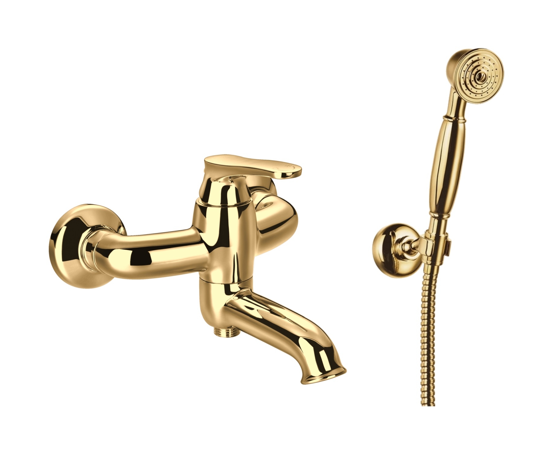 Omnires Art Deco grifo de bañera y ducha a pared oro AD5131GL