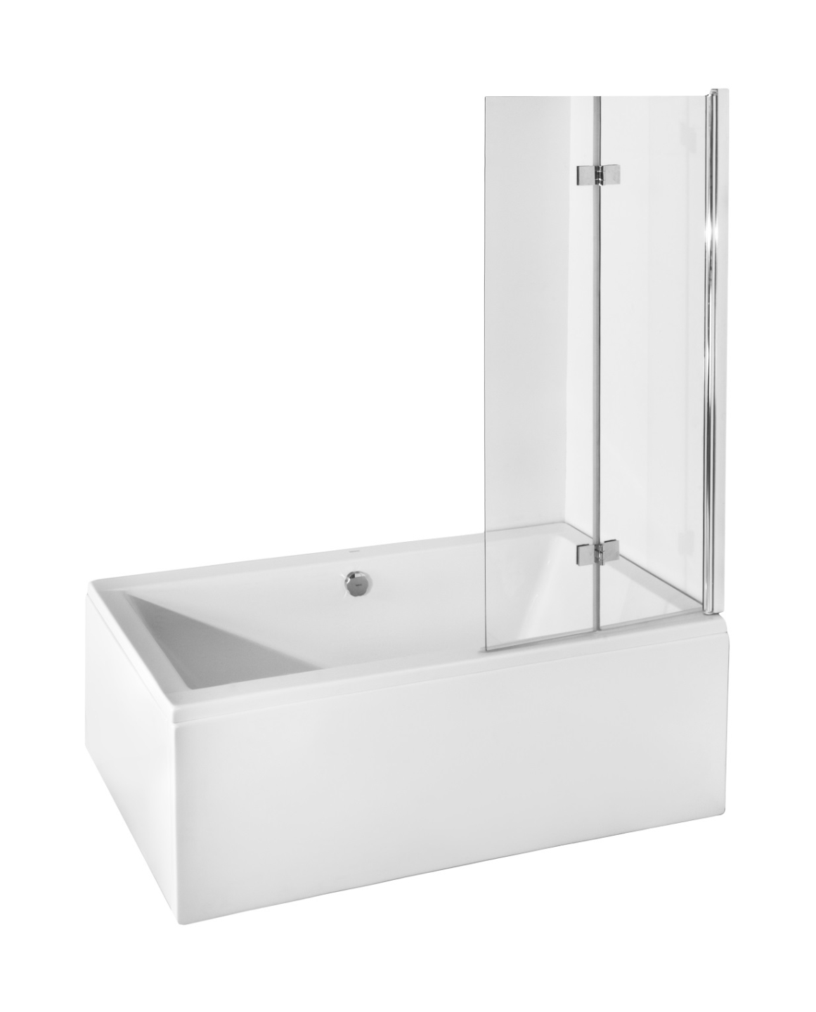 Besco Prestigio mampara de bañera 80 cm dos piezas cromo brillo/vidrio transparente PP-2S