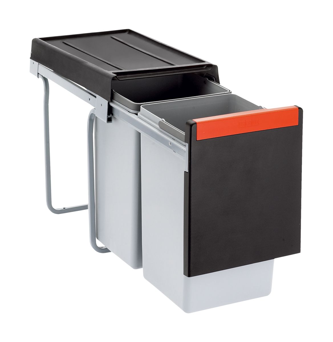 Franke Cube contenedor de residuos 30 l negro-gris-rojo 134.0039.554