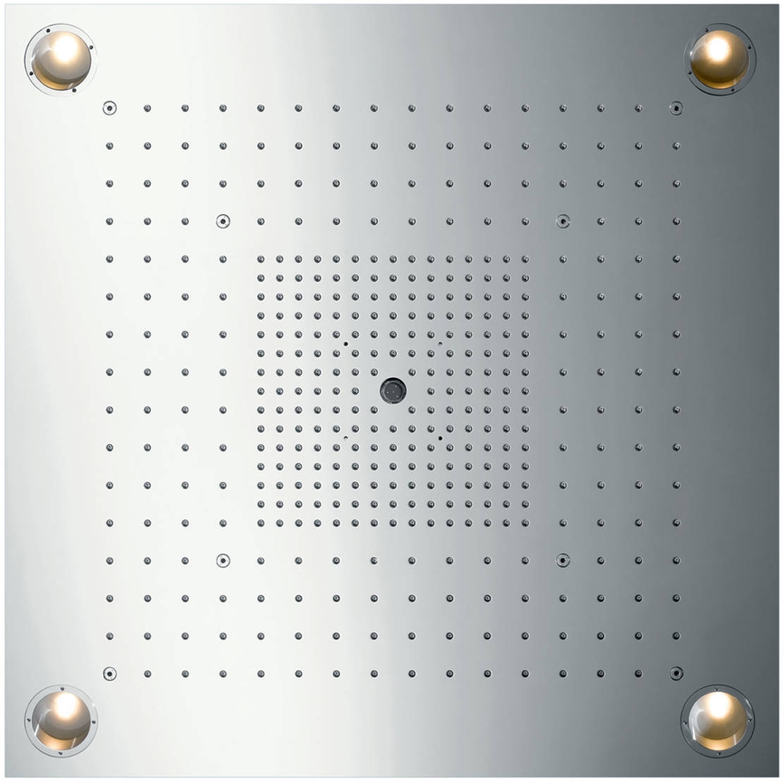 Axor Starck Shower Collection ducha con efecto lluvia 72x72 cm cuadrada acero 10627800