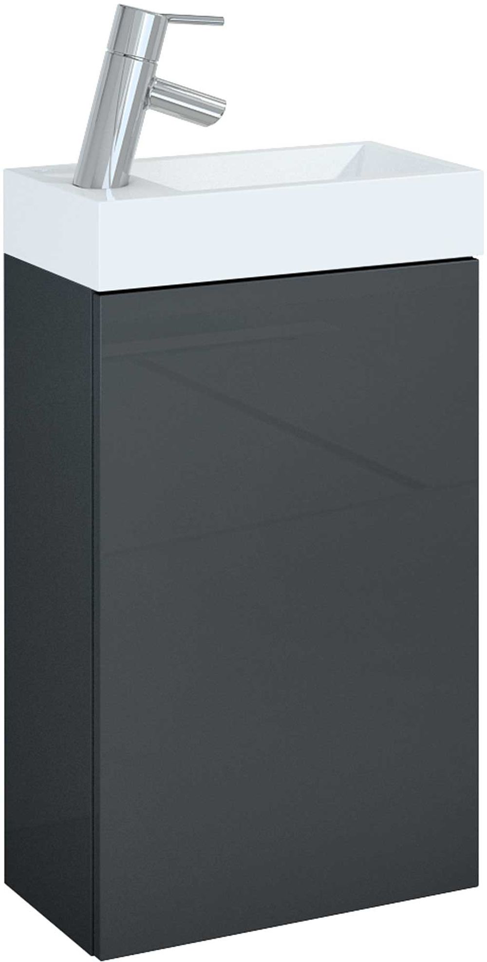 Elita Young Basic lavabo con mueble 40.2 cm antracita RE166042006610