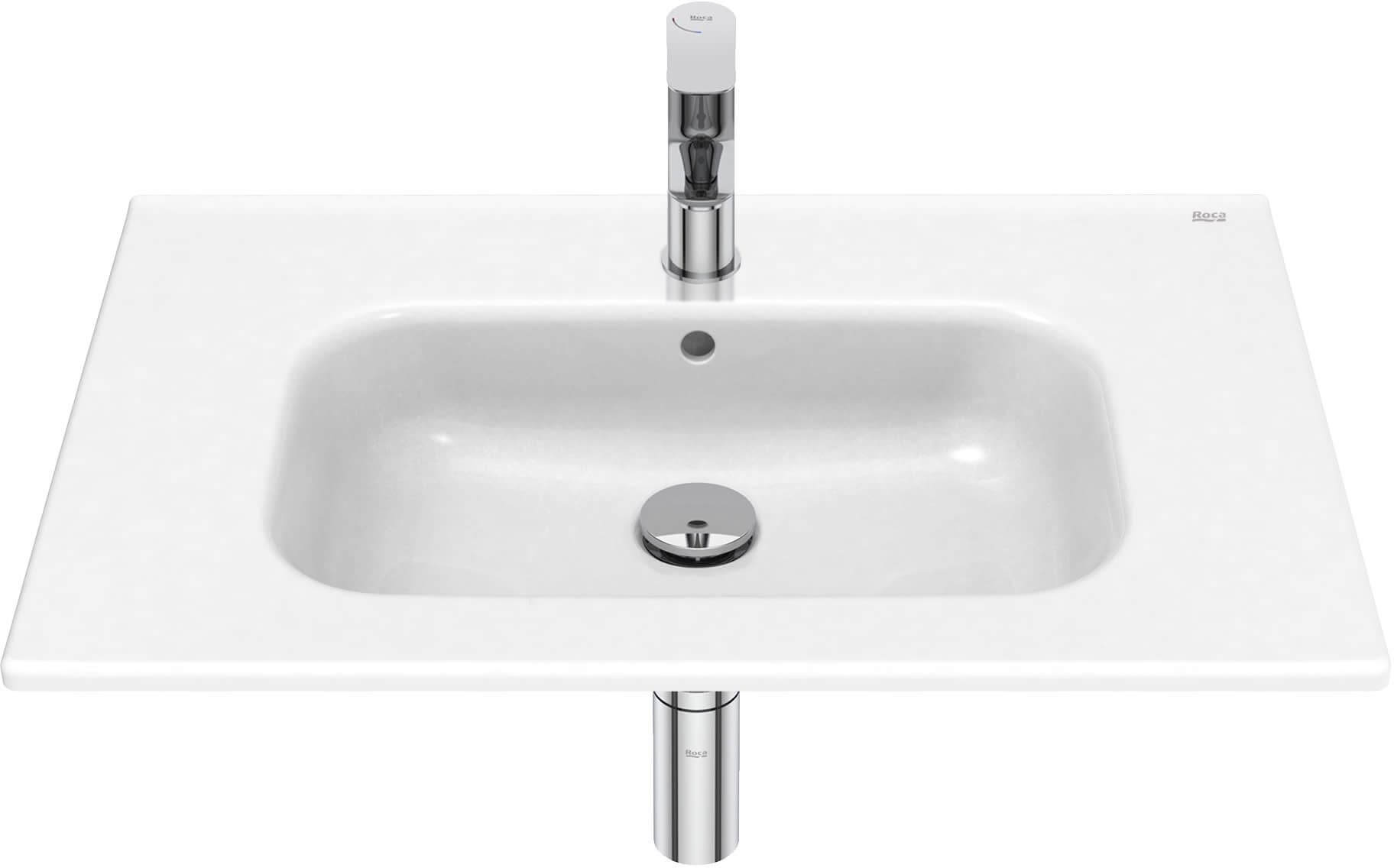 Roca Victoria Basic lavabo 70x45 cm rectangular para mueble blanco A32799D000