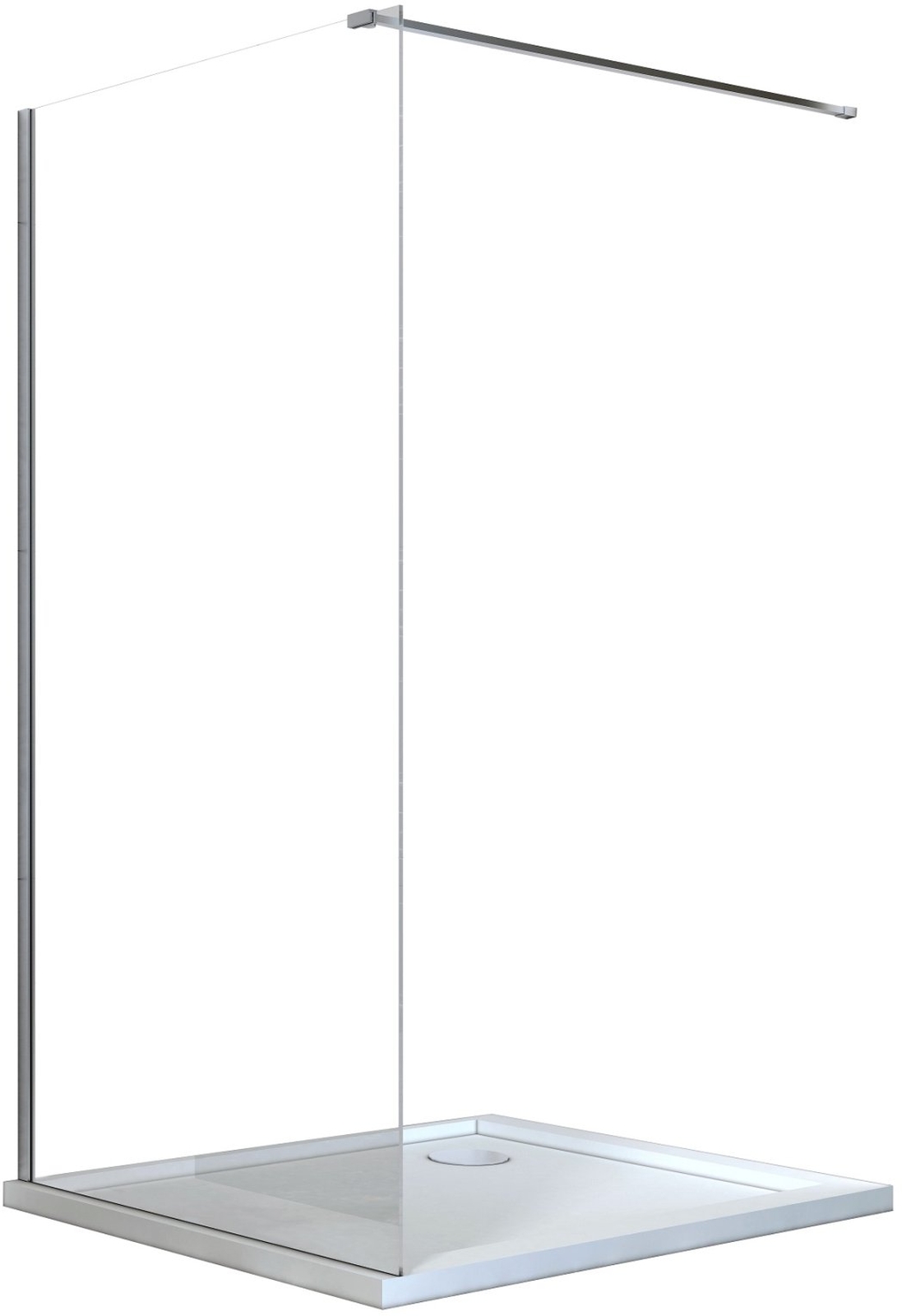 Besco Aveo mampara de ducha 90 cm cromo brillante/vidrio transparente AV-90-195-C