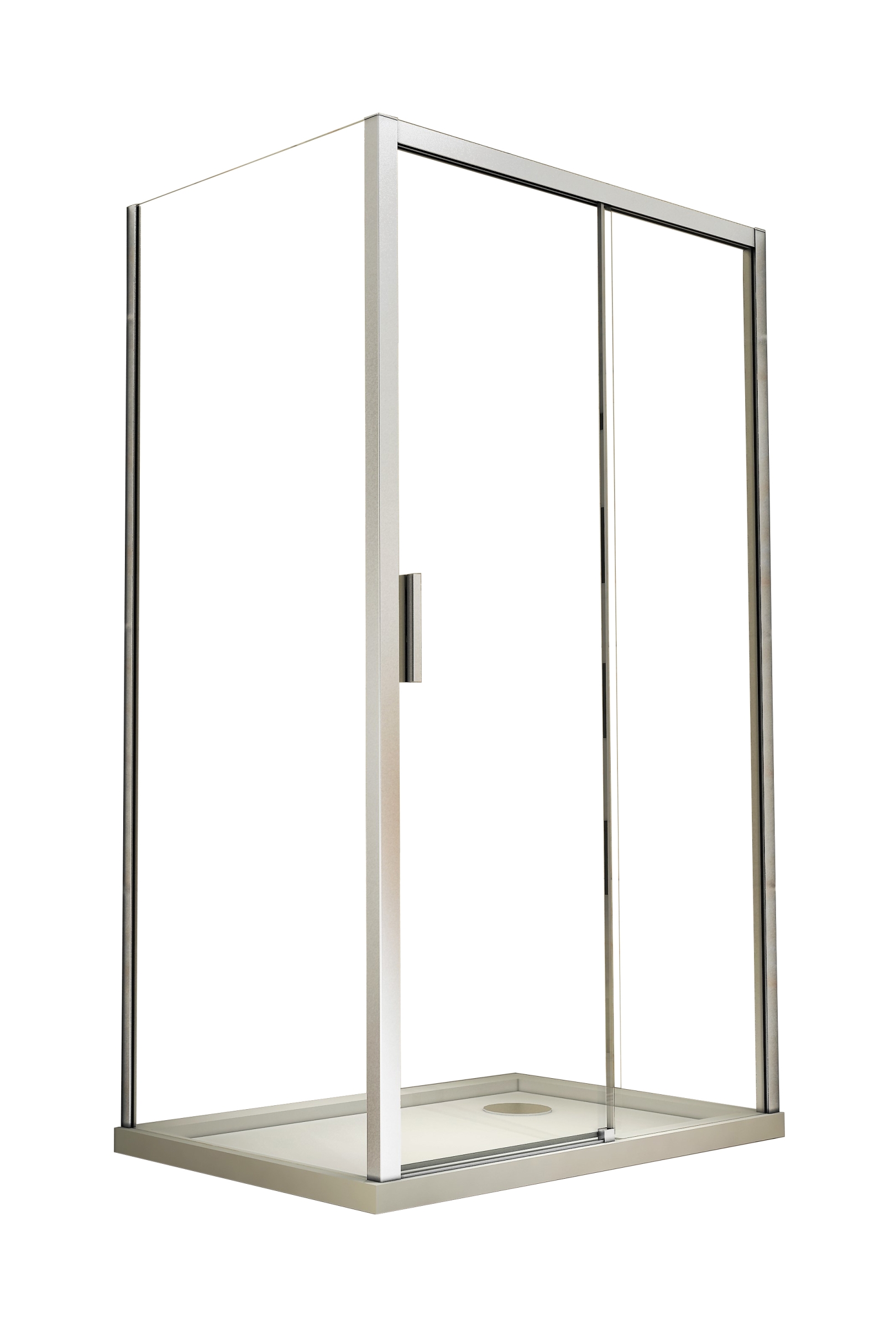 Besco Actis mampara de ducha 80 cm cromo brillante/vidrio transparente PA-80