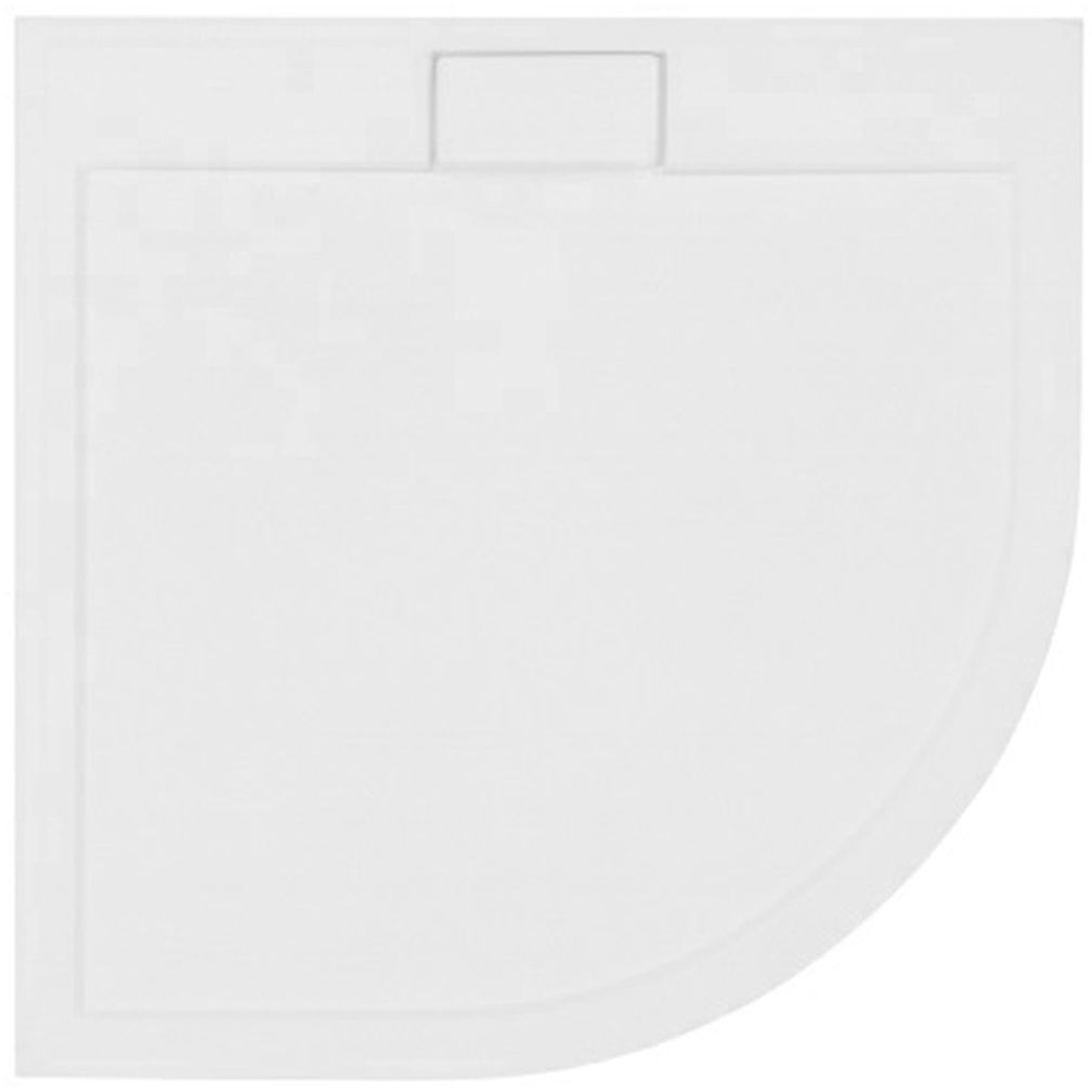 Besco Axim Ultraslim plato de ducha semicircular 90x90 cm blanco #BAX-90-NR