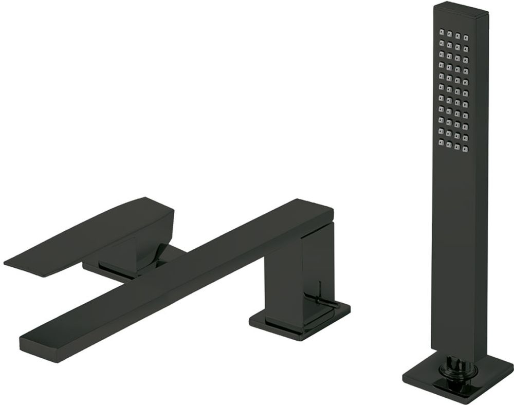 Tres Slim Exclusive grifo de bañera y ducha en bañera negro 202.161.01.NM