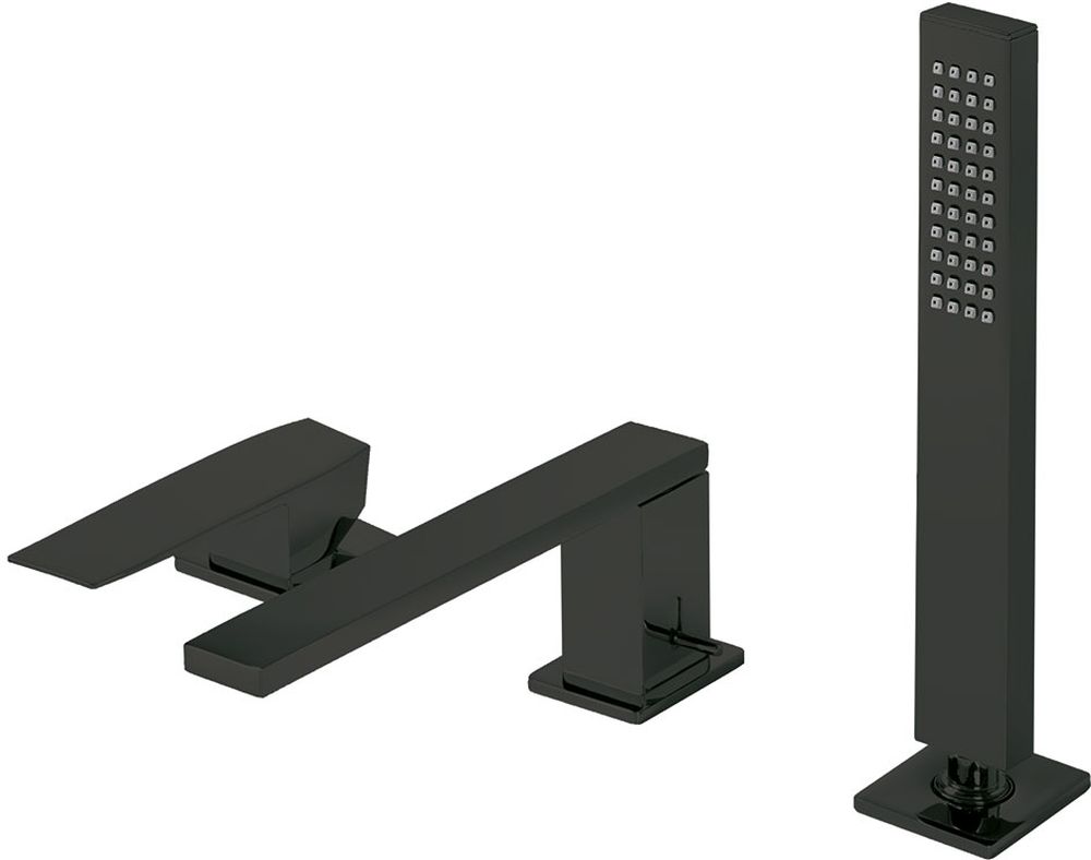 Tres Slim Exclusive grifo de bañera y ducha en bañera negro 202.161.03.NM