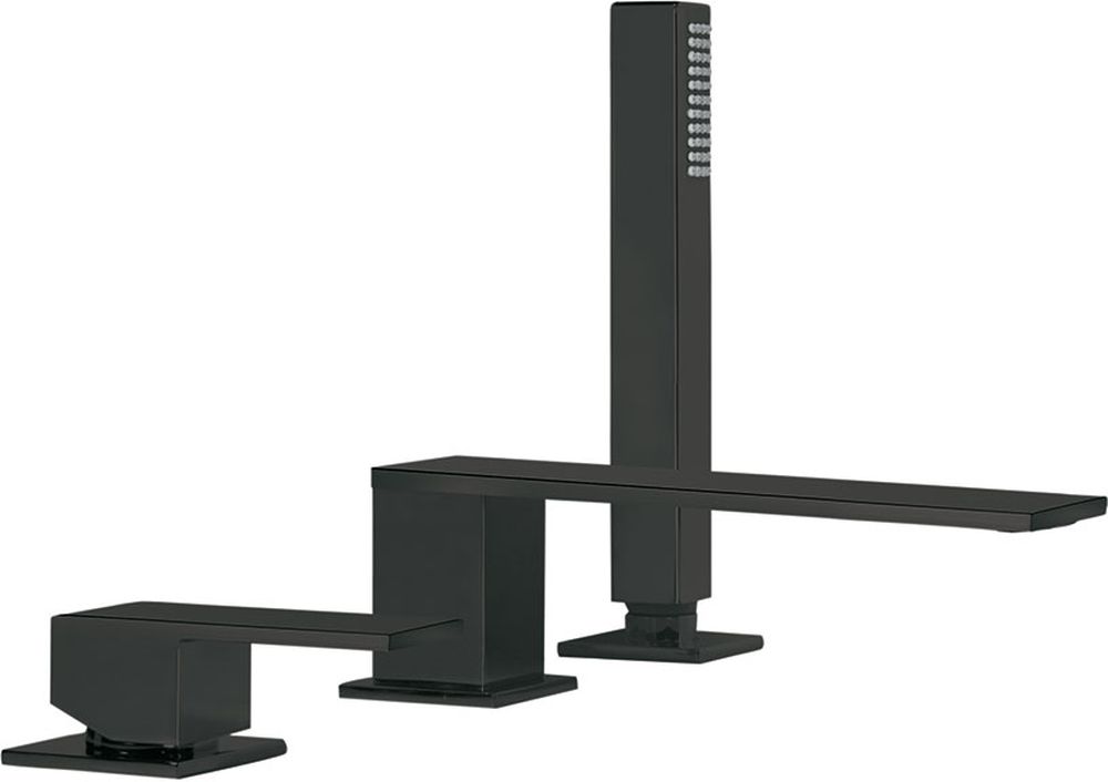 Tres Cuadro Exclusive grifo de bañera y ducha en bañera negro 006.161.05.NM