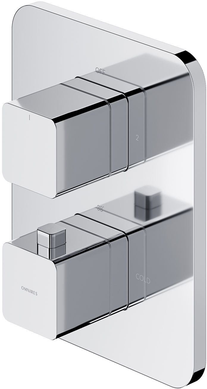 Omnires Parma grifo de bañera y ducha empotrado con termostato cromo PM7436CR