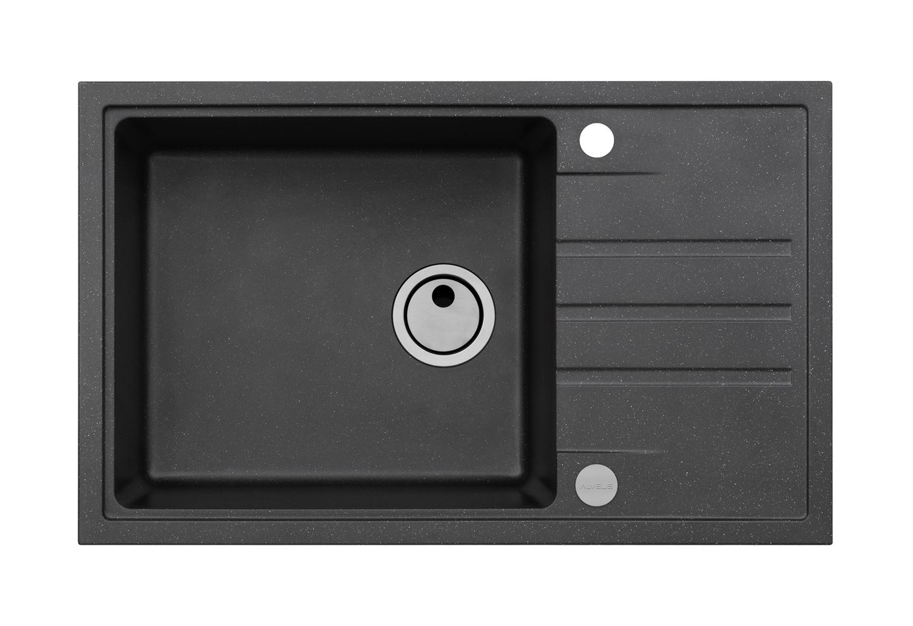 Alveus Intermezzo fregadero de granito 78x48 cm negro 1313091