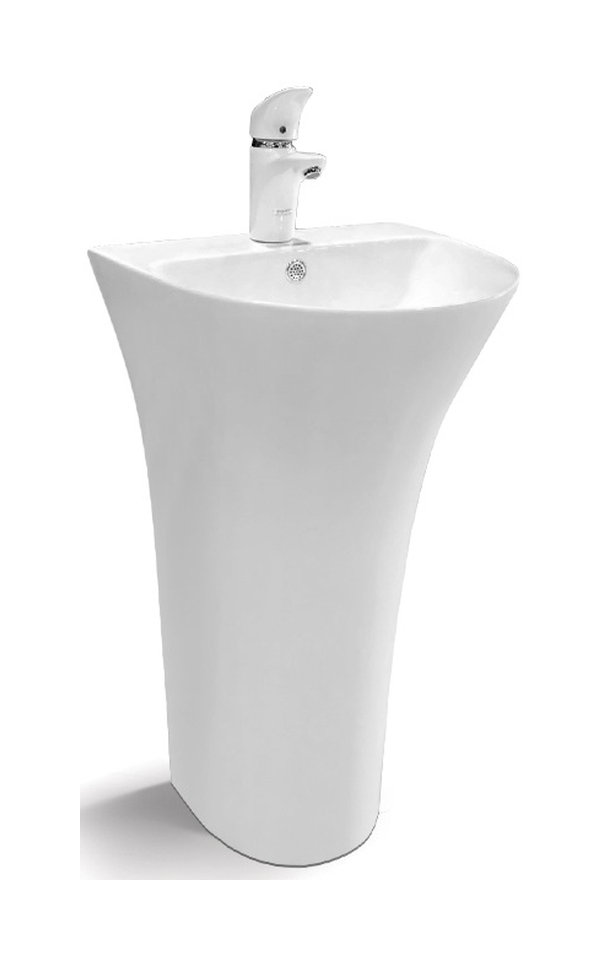 Rea Rita Slim lavabo 48x42 cm semicircular exento blanco REA-U9901