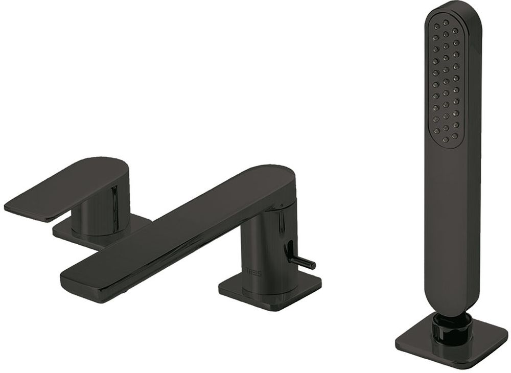 Tres Loft Colors grifo de bañera y ducha en bañera negro 200.162.03.NM