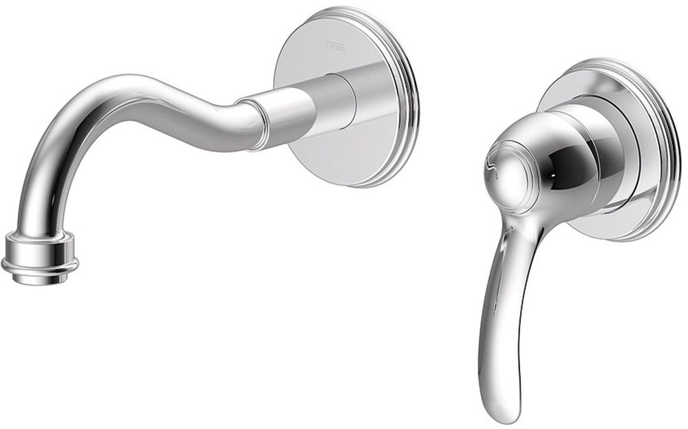 Tres Monoclasic grifo para lavabo empotrado cromo 242.200.01