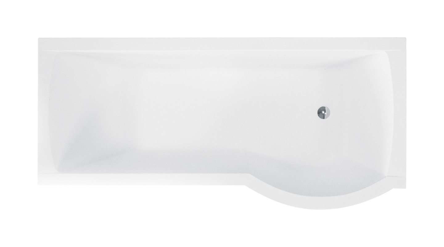 Besco Inspiro bañera con mampara 159.5x69.5 cm derecha blanco #WAI-160-NPR