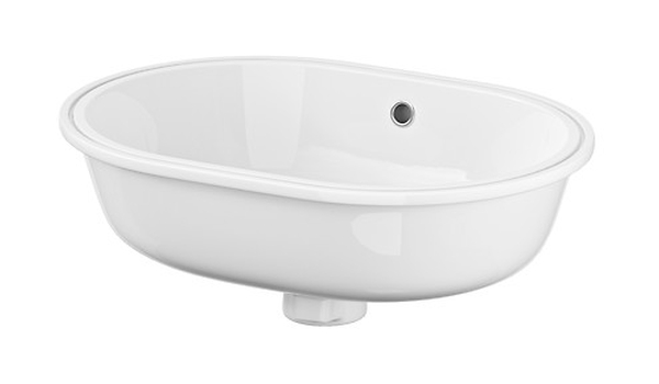 Cersanit Caspia lavabo 55x41 cm oval bajo encimera blanco K11-2242