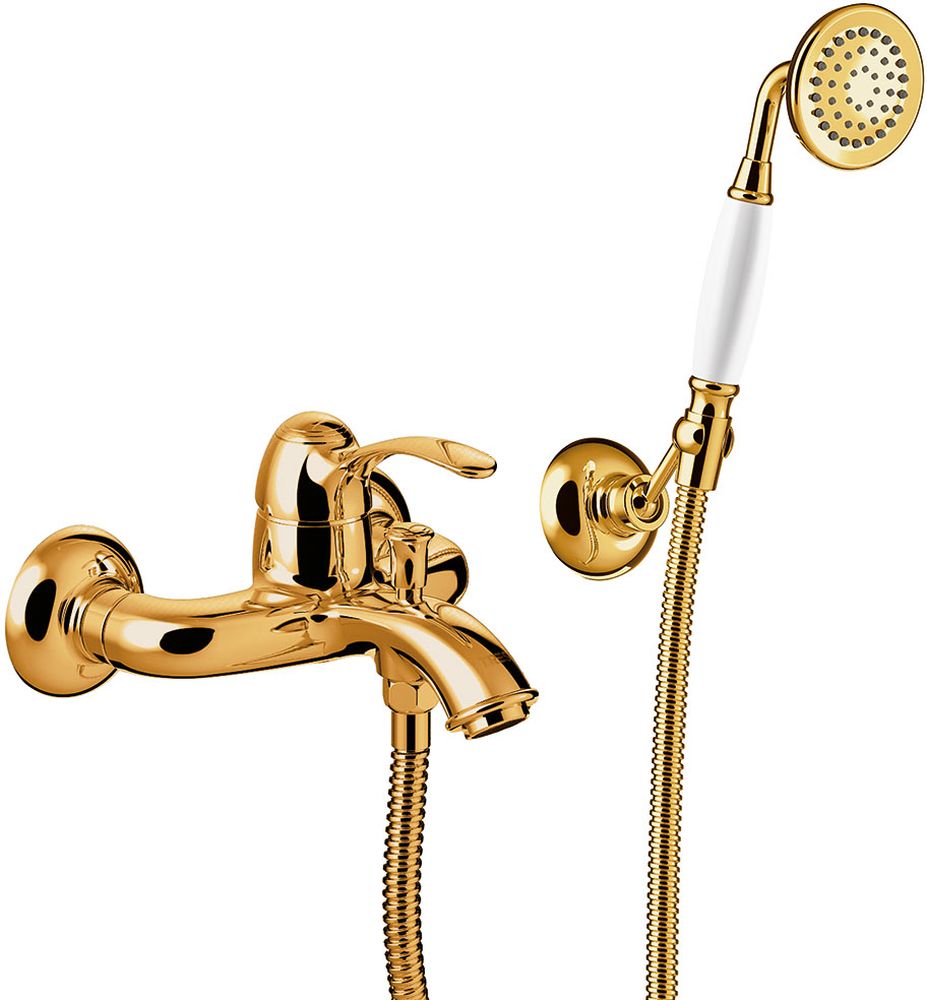 Tres Monoclasic grifo de bañera y ducha a pared oro 242.170.01.OR