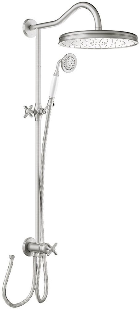 Tres Monoclasic conjunto de ducha a pared acero 242.476.01.AC