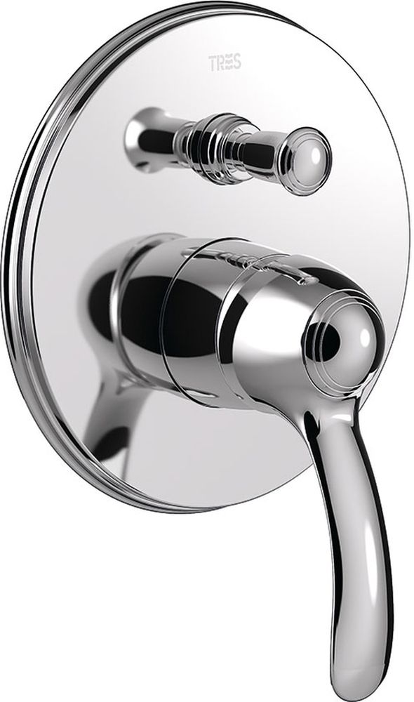 Tres Monoclasic grifo de bañera y ducha empotrado cromo 242.180.01